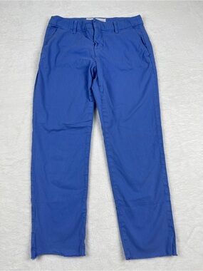 Frank & Eileen Wicklow Crop Chino Pants Raw Hem Periwinkle Size 2